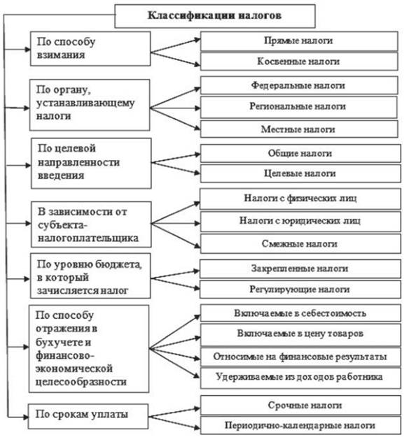 Классификация налогов картинки